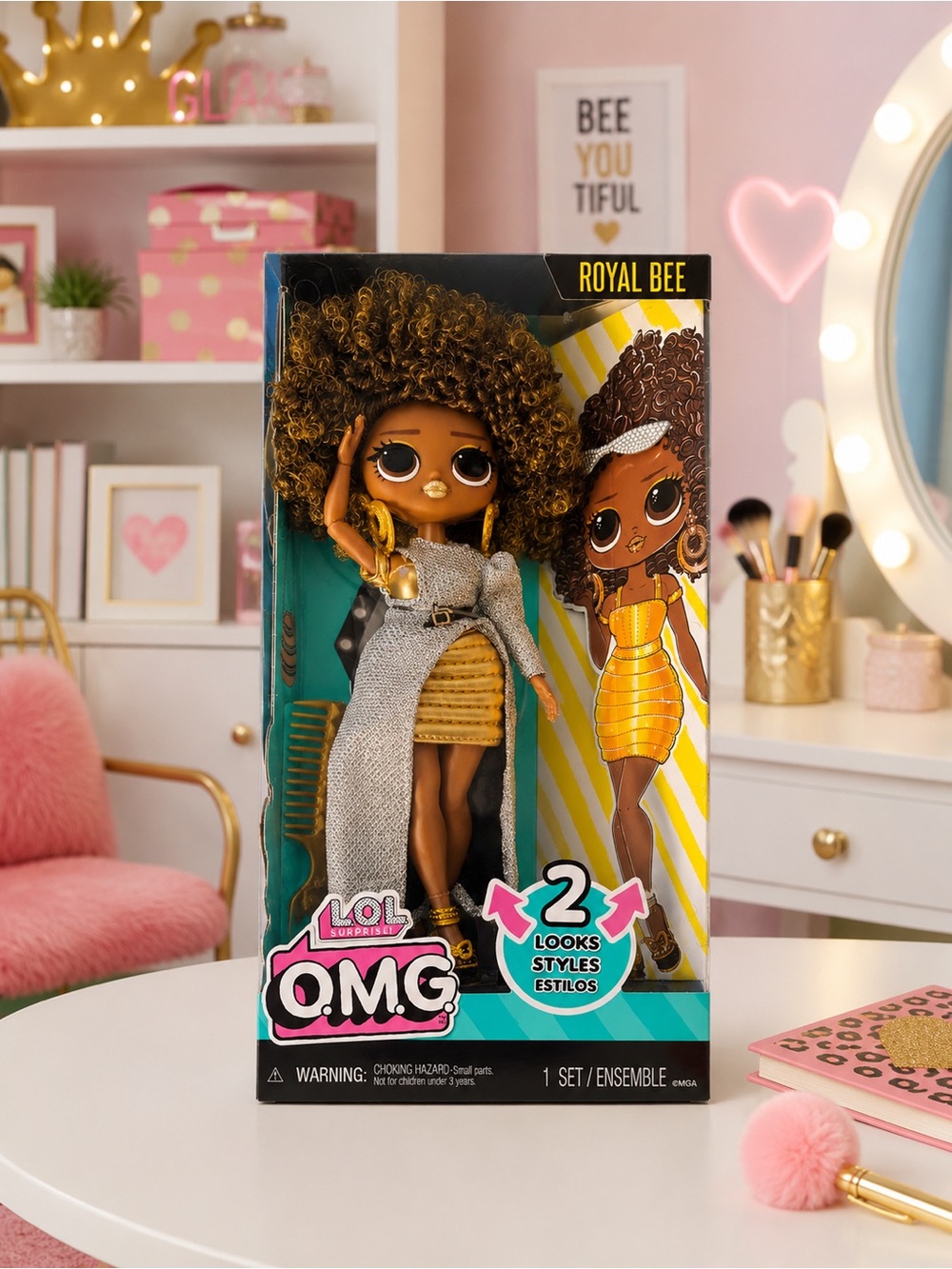 L.O.L. Surprise! O.M.G. Royal Bee Fashion Doll 2 Looks 591603C3 NIB